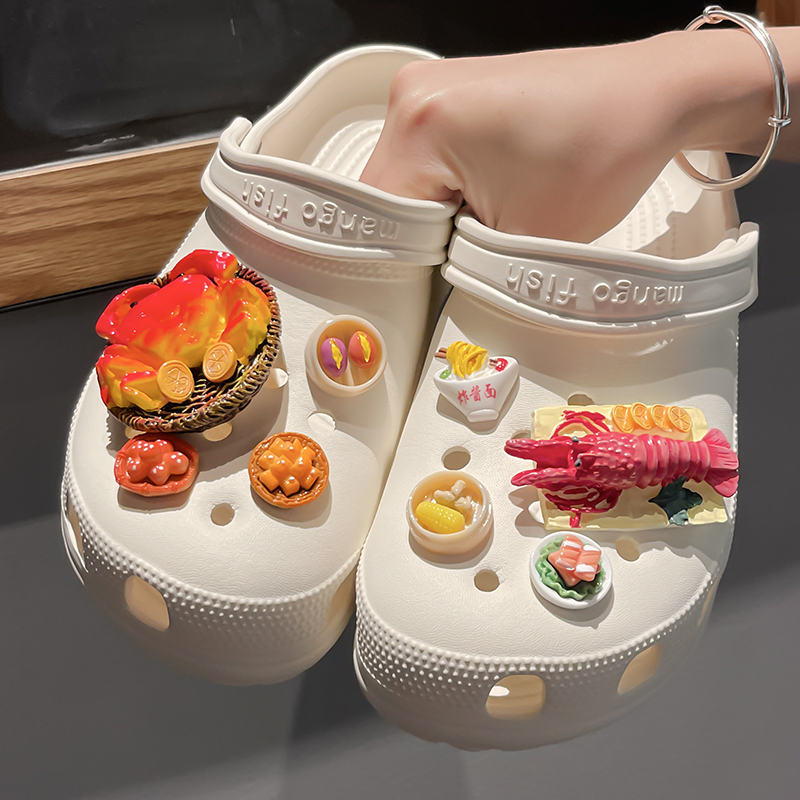 Bread and Dessert Imitation Food Cute Shoe Charms DIY For Clogs