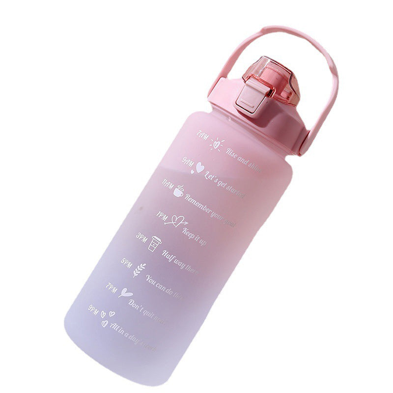 1pc Ombre Letter Graphic Water Bottle