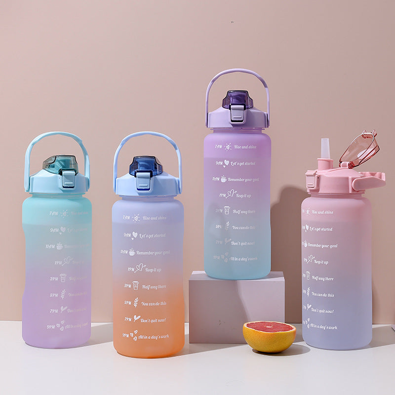 1pc Ombre Letter Graphic Water Bottle