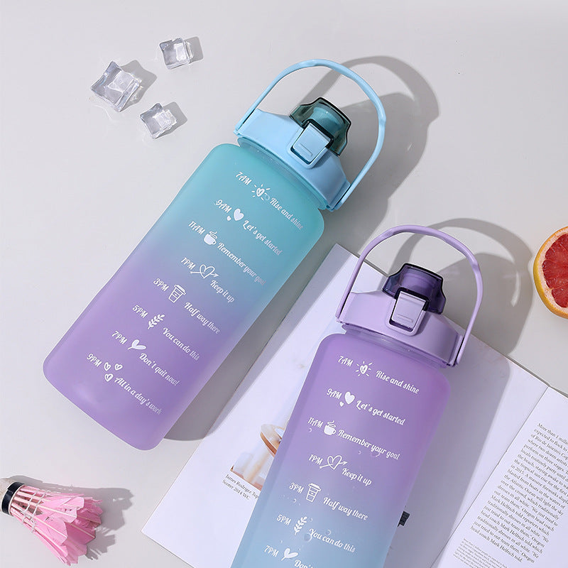 1pc Ombre Letter Graphic Water Bottle