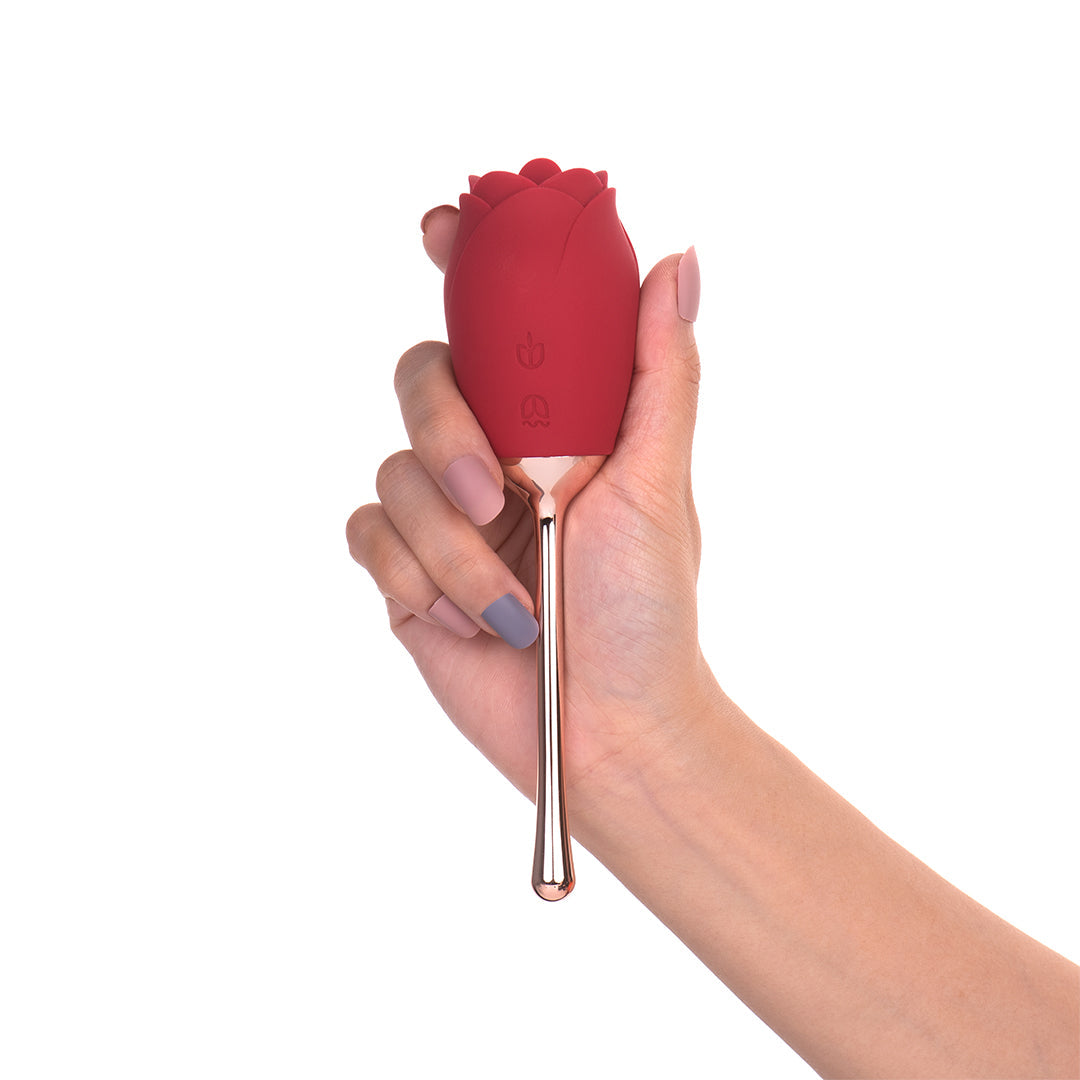 ENIGMA - Rose Vibrator Tongue Clitoris Stimulate Sexy Toy for Women