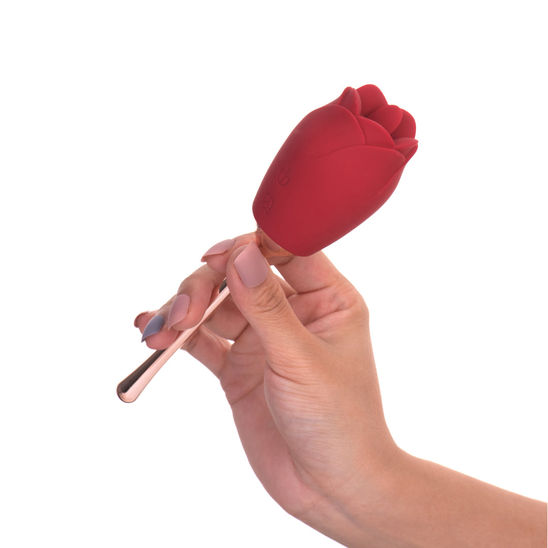 ENIGMA - Rose Vibrator Tongue Clitoris Stimulate Sexy Toy for Women